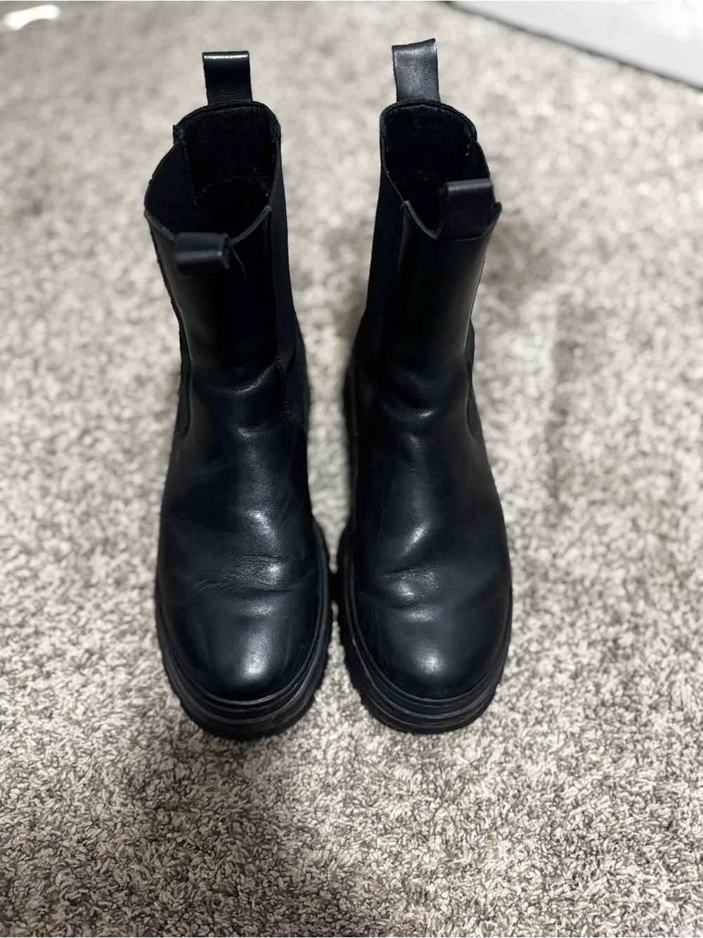 Ted Baker London Akeeno Lug Black Leather Chelsea Boots Mens Size 11